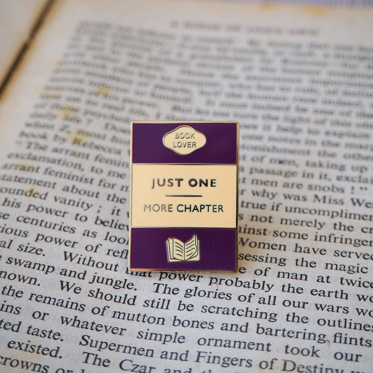 Literary Emporium 'Just One More Chapter' - Book Lover Enamel Pin Badge