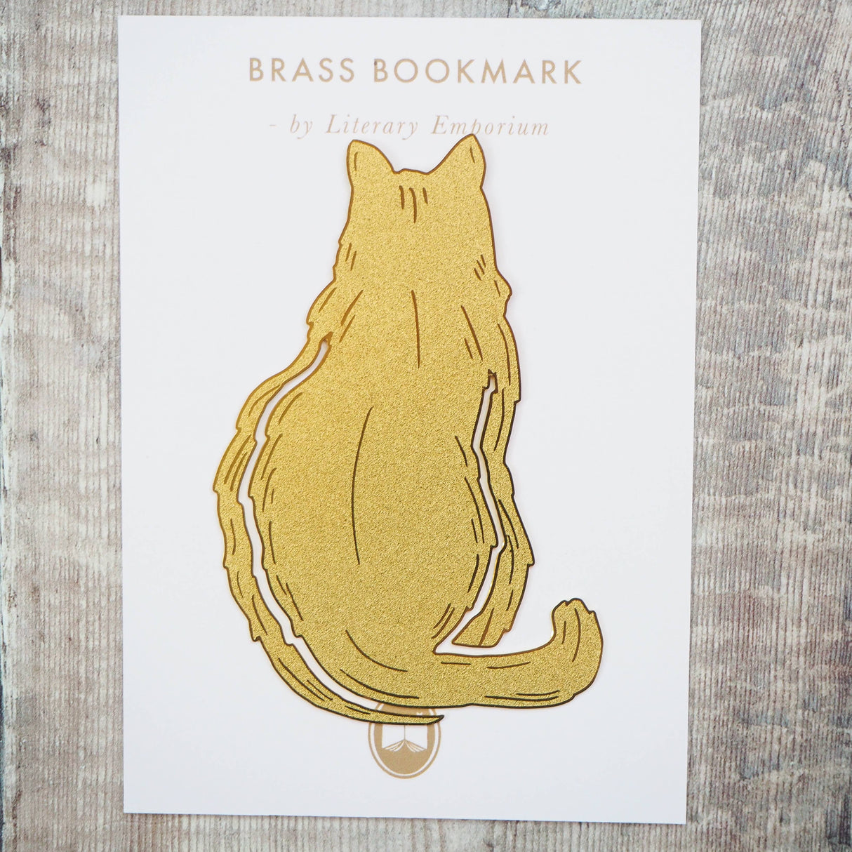 Literary Emporium Cat Lover Brass Bookmark