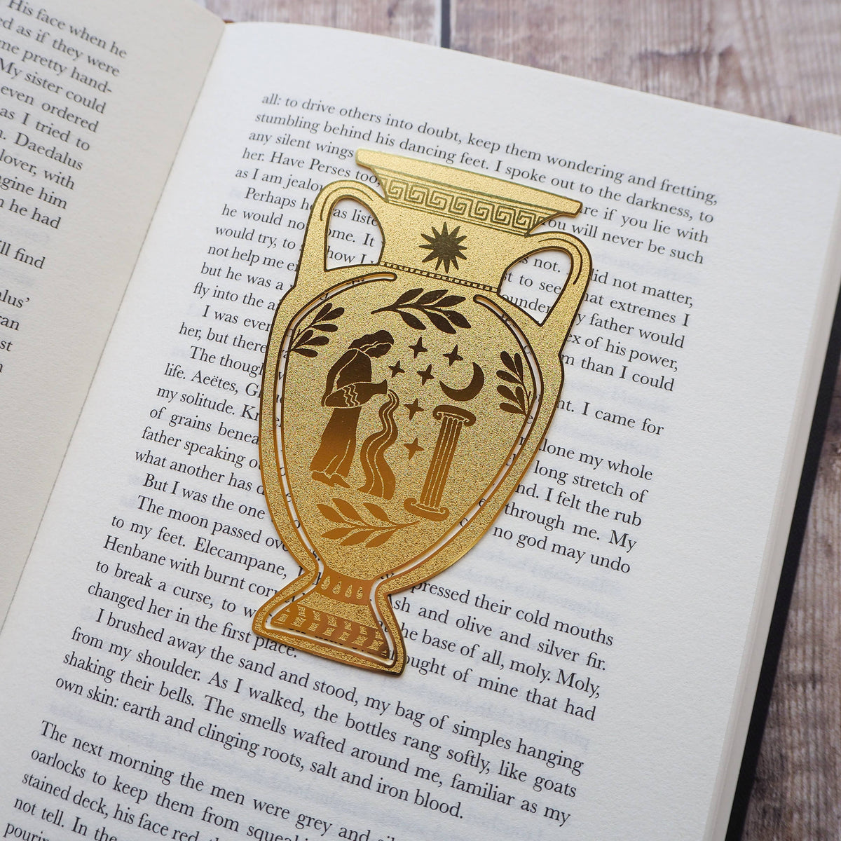 Literary Emporium Greek Vase Brass Bookmark