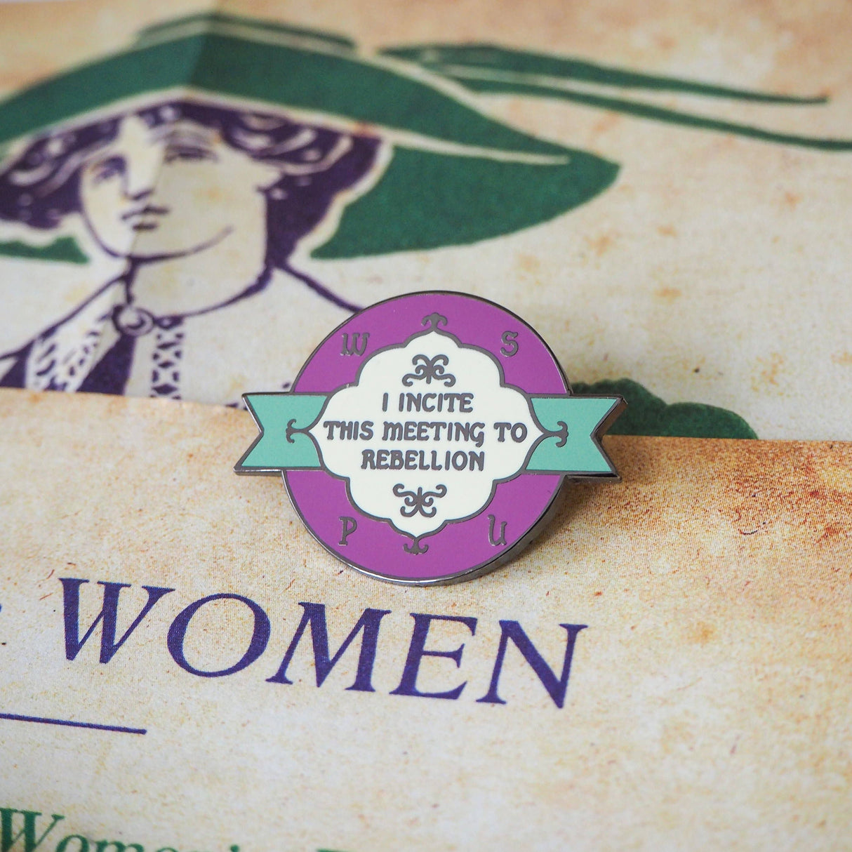 Literary Emporium Rebellion Enamel Pin Badge - Votes for Women Collection
