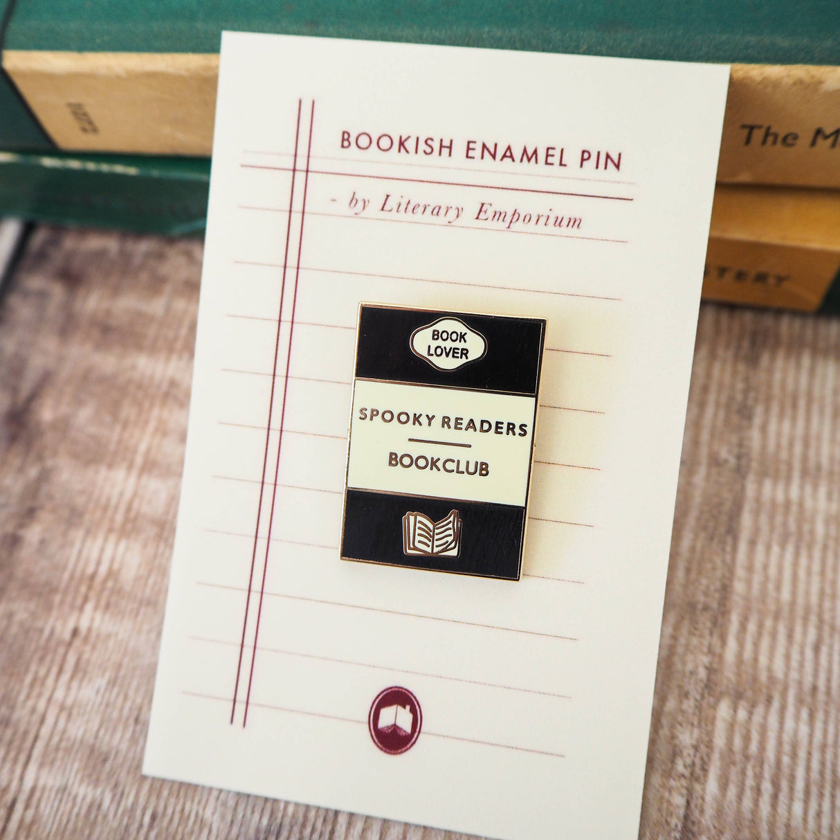 Literary Emporium 'Spooky Readers Bookclub' Book Lover Enamel Pin Badge