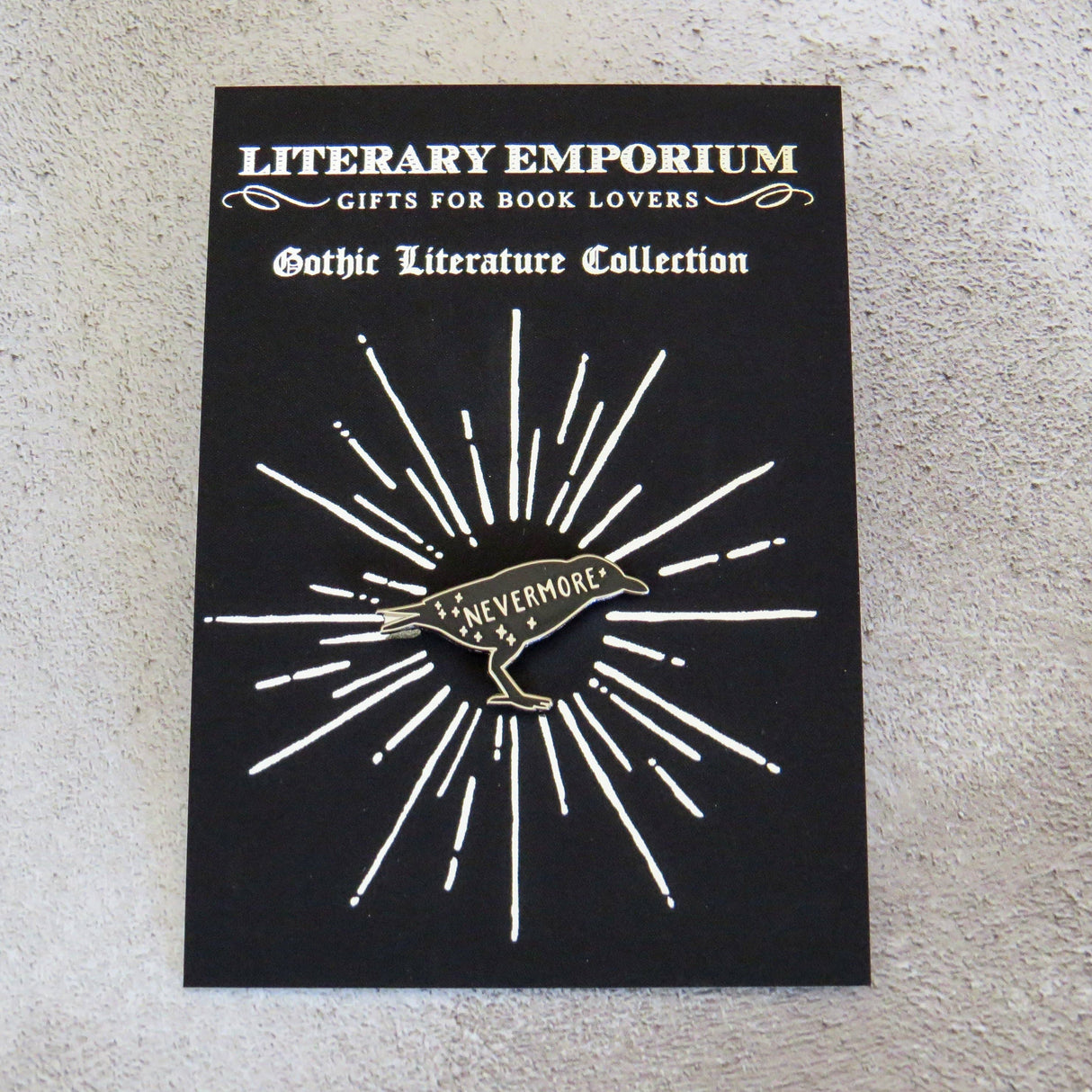 Literary Emporium The Raven Edgar Allan Poe Enamel Pin Badge Gothic Collection