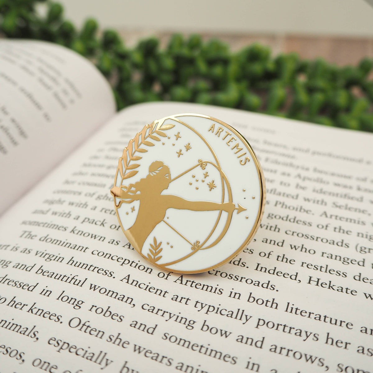 Literary Emporium Artemis Enamel Pin Badge - Greek Mythology Collection