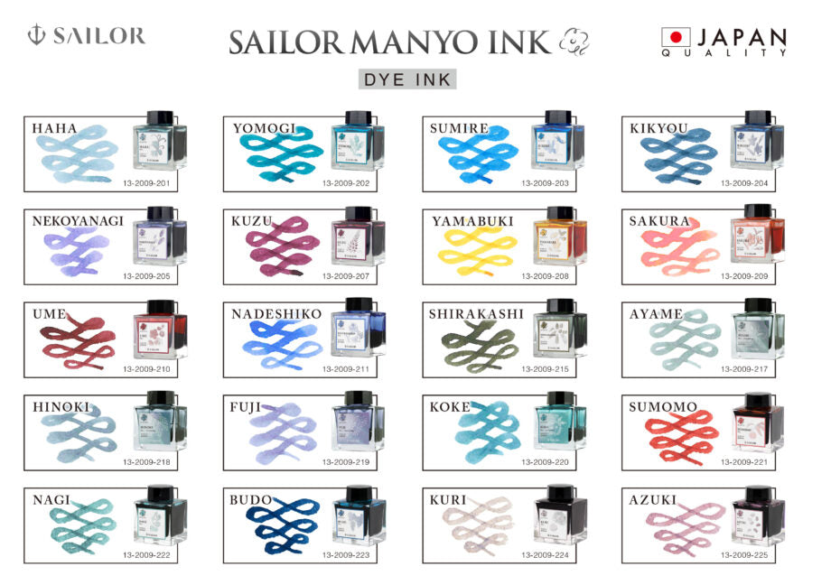 Sailor Manyo Bottled Ink - Azuki