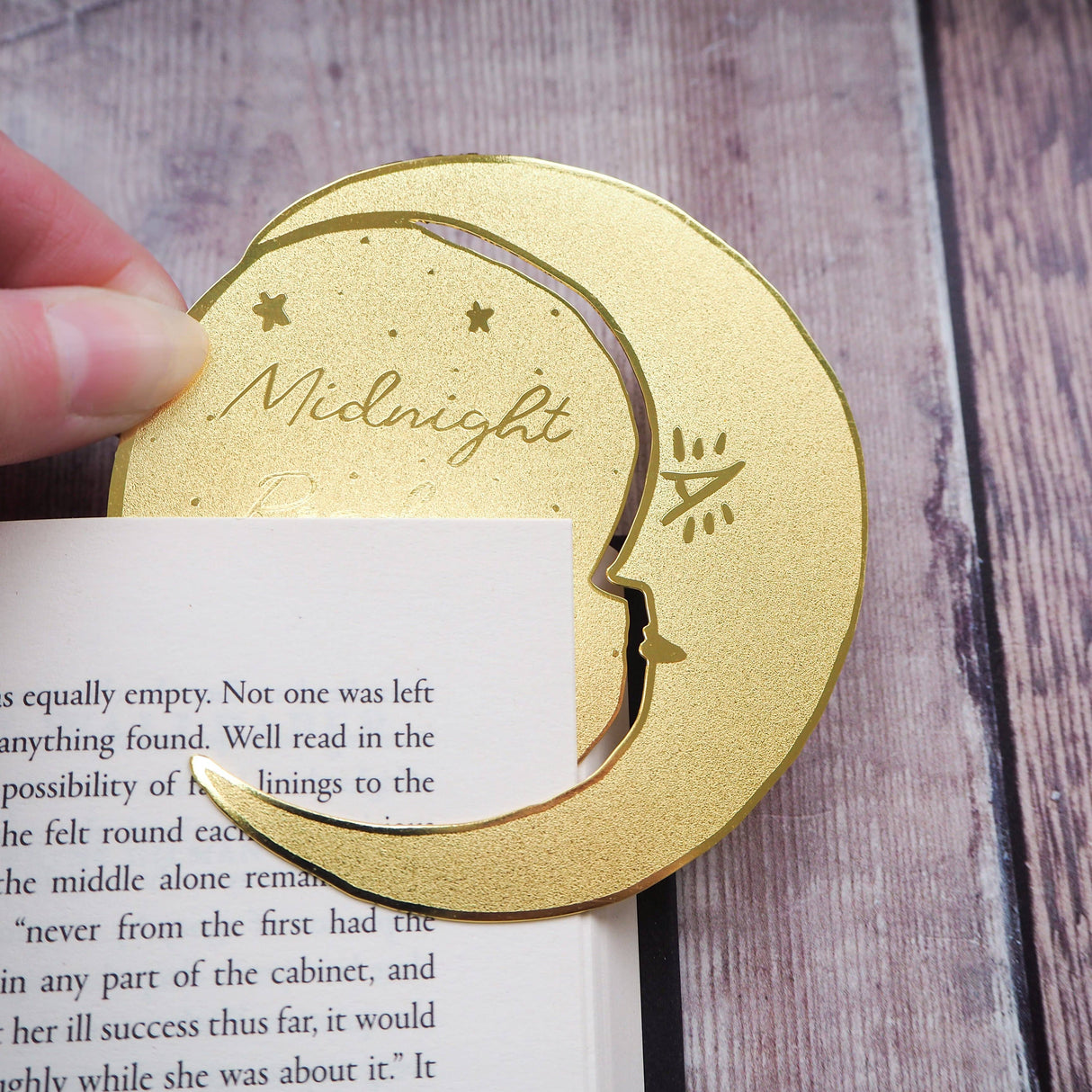 Literary Emporium Midnight Readers Club Moon Brass Bookmark