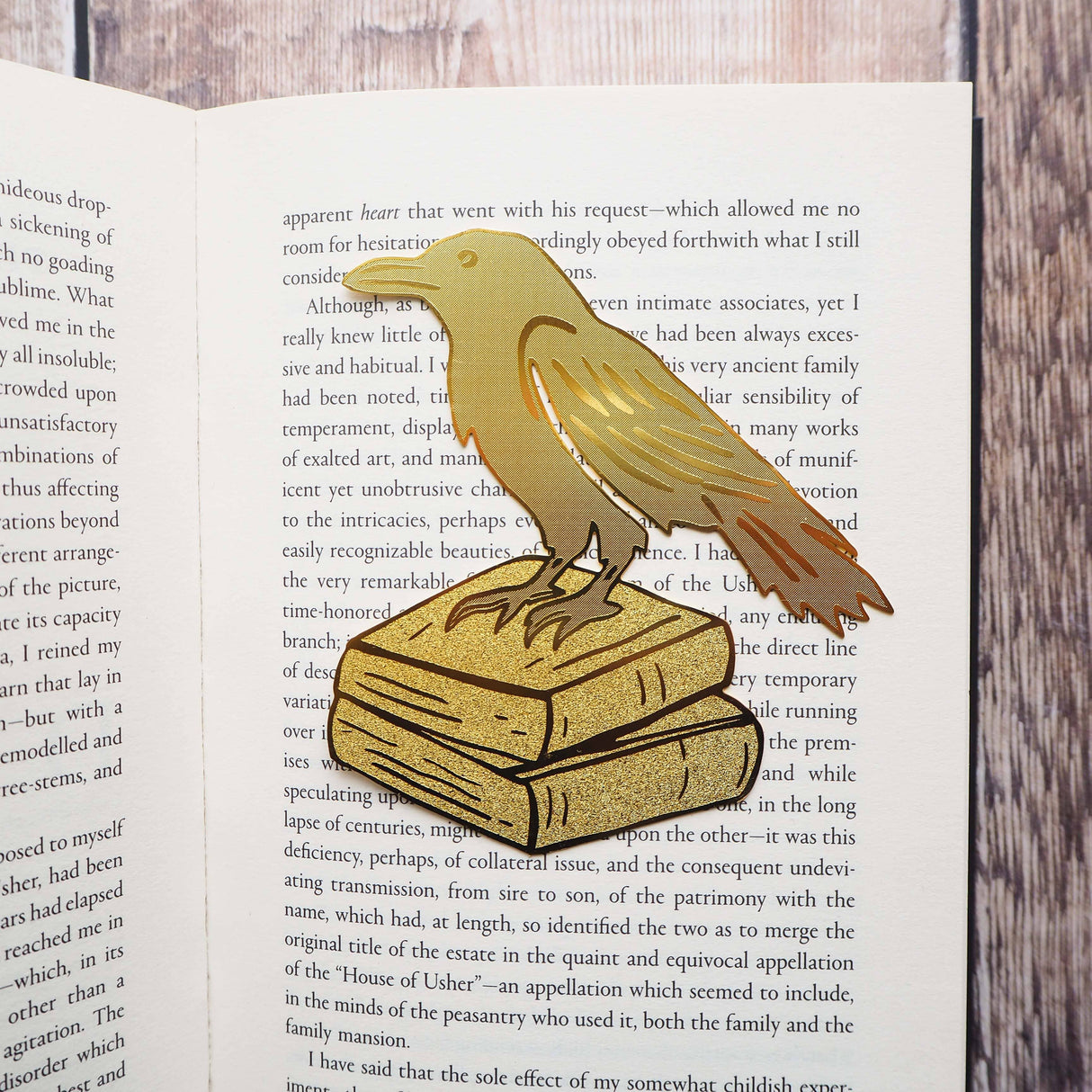 Literary Emporium Raven Brass Bookmark