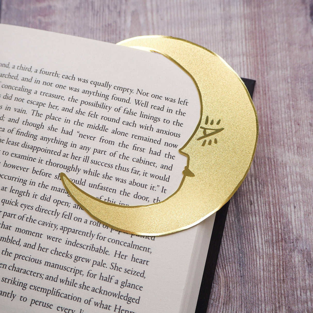 Literary Emporium Midnight Readers Club Moon Brass Bookmark