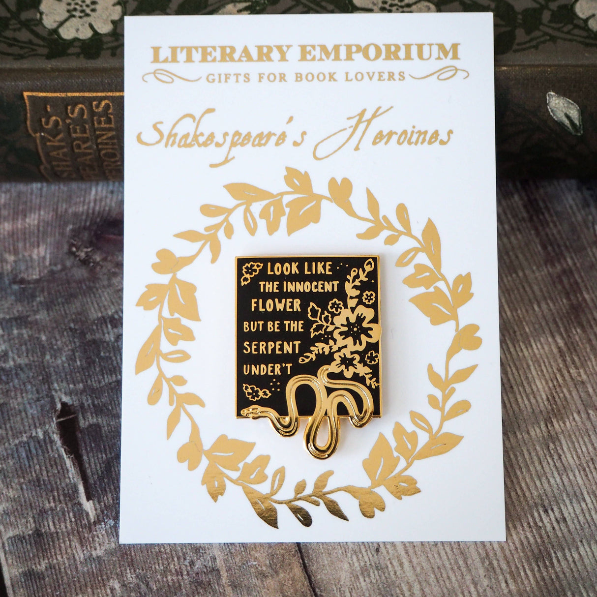 Literary Emporium Lady Macbeth Snake Enamel Pin Badge - Shakespeare Collection