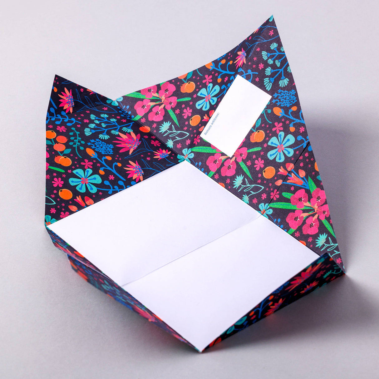 Pigeon Midnight Garden Pigeon, Floral - Folding Letter 6 Pack