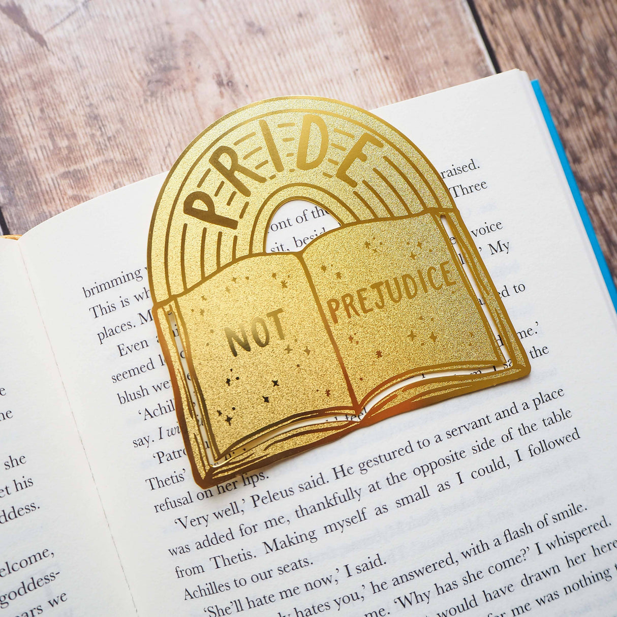 Literary Emporium Pride Not Prejudice Brass Bookmark