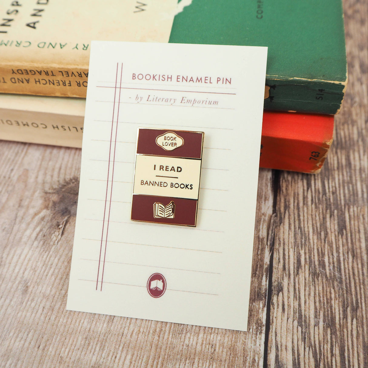 Literary Emporium 'I Read Banned Books' Book Lover Enamel Pin Badge