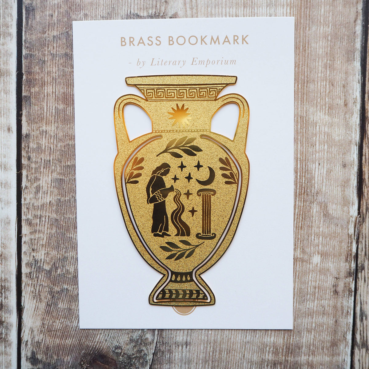 Literary Emporium Greek Vase Brass Bookmark