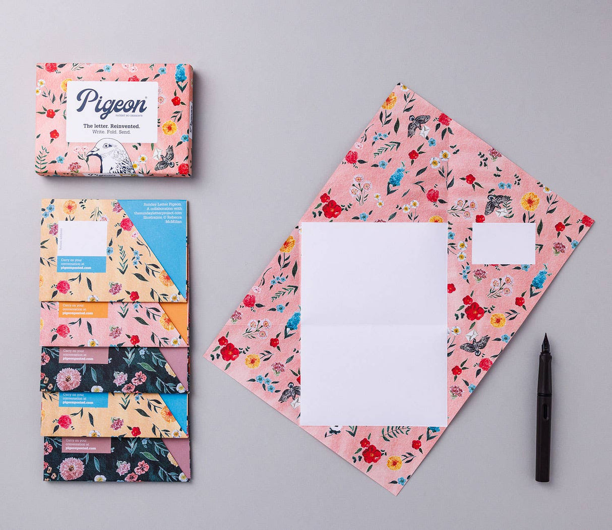 Pigeon Sunday Letter - Folding Letter Stationery Pack of 6