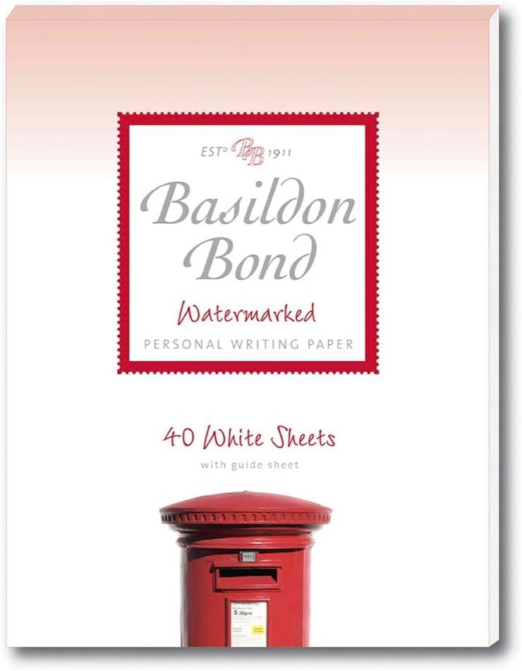 Basildon Bond Writing Paper Post Quarto - White (Medium - 229mm x 178mm)