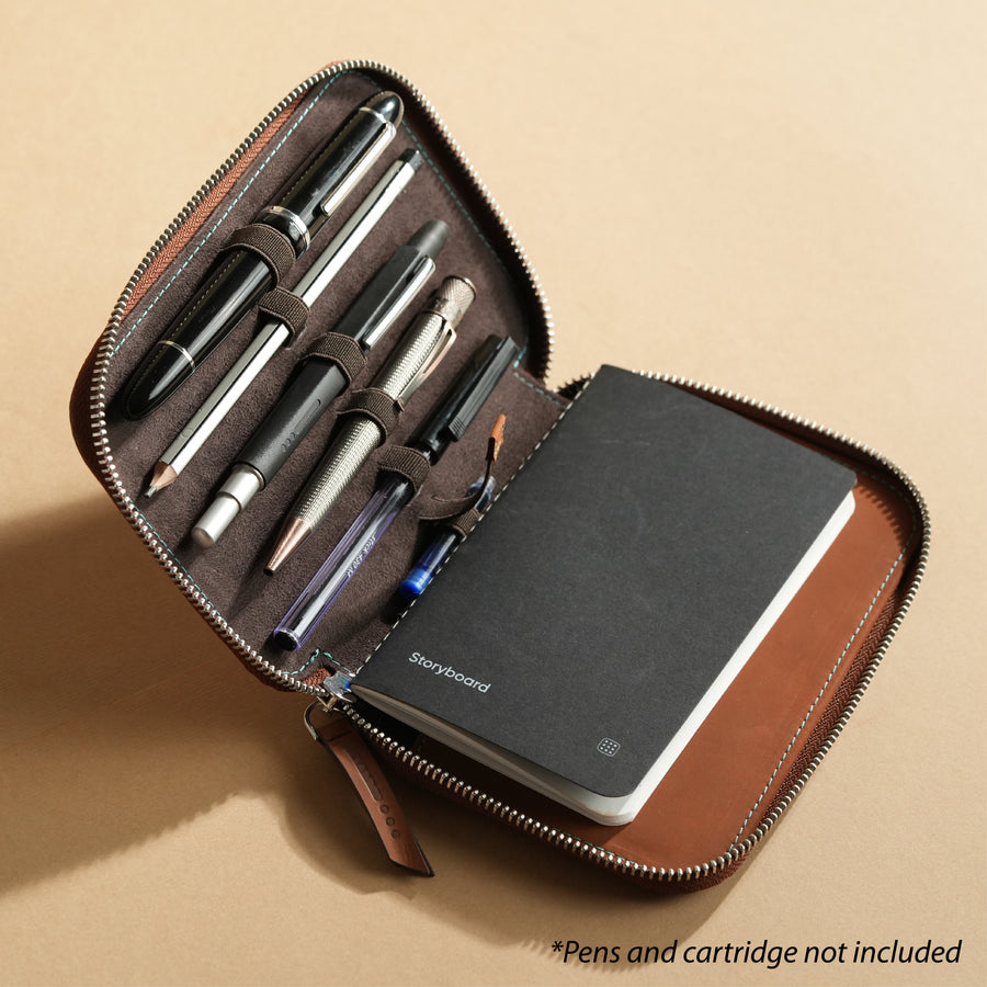 Endless Companion Leather 5 Pen Pouch