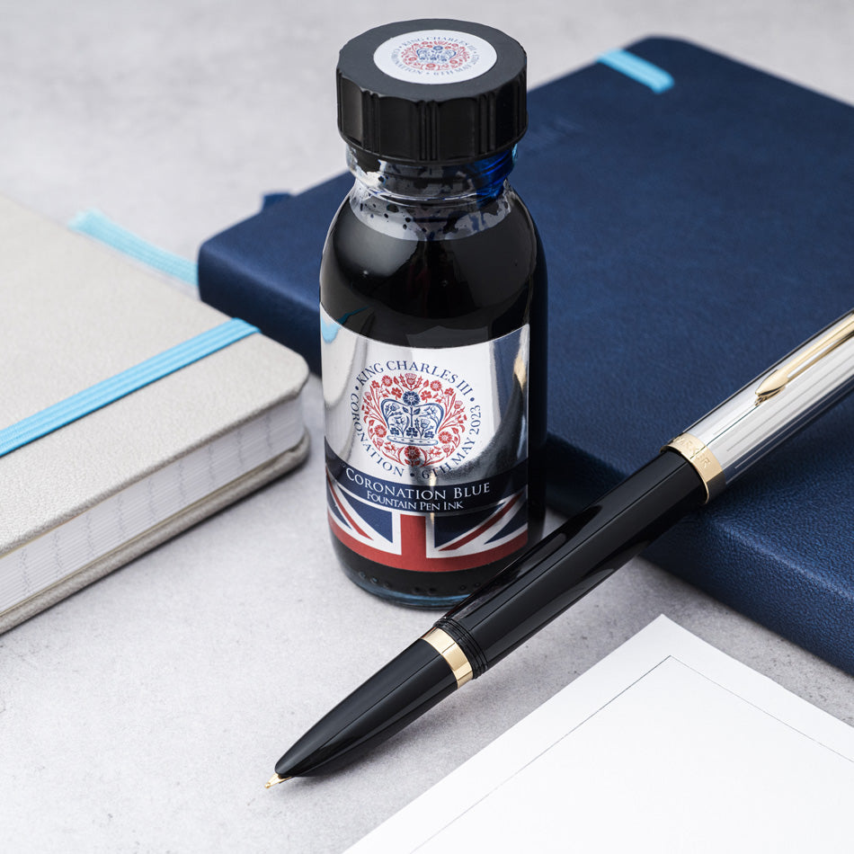 King Charles III Coronation Blue Ink