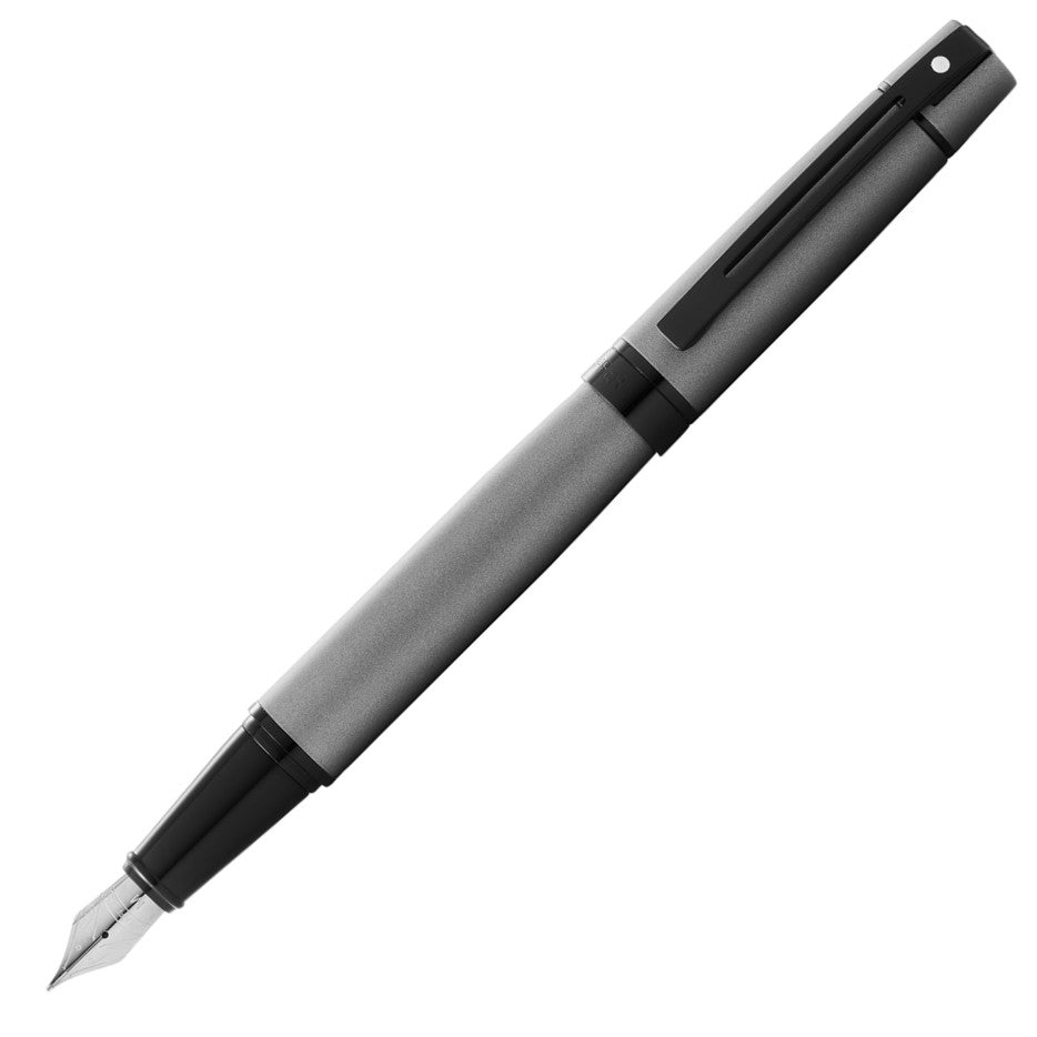 Sheaffer 300 Fountain Pen - Matte Grey with Black Trim