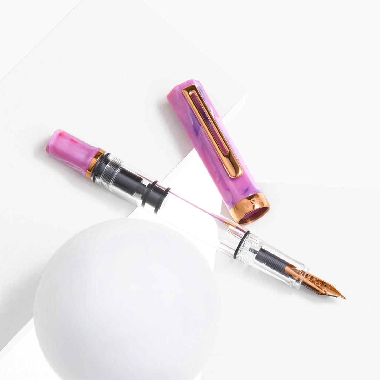 TWSBI Eco Fountain Pen - Purple Fluorite & Bronze