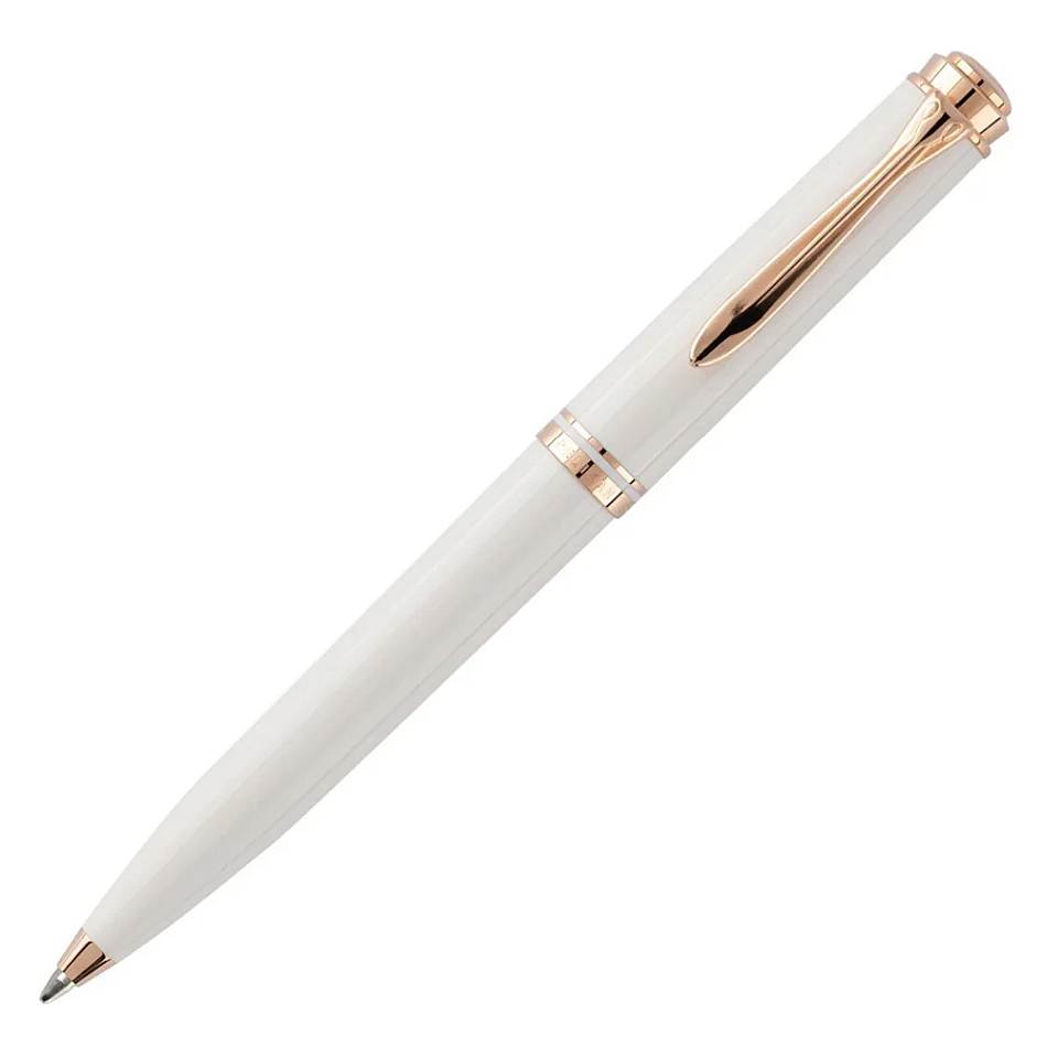 Pelikan Souveran K600 Ball Pen - White & Rose Gold Special Edition