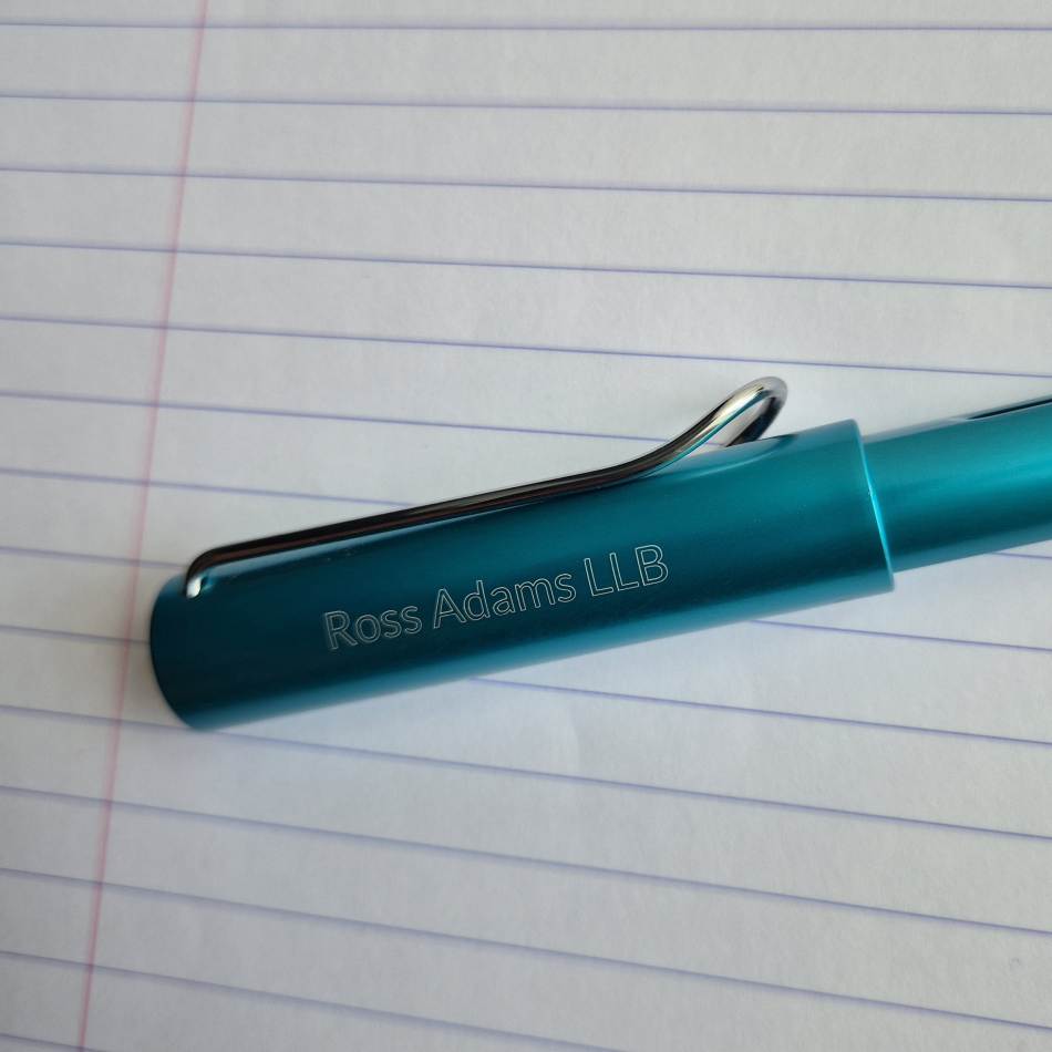 Lamy AL Star Turmaline Pen Laser Engraving (LATO font)