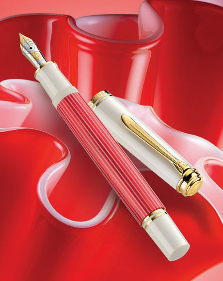 Pelikan Souveran M600 White Red Special Edition Fountain Pen