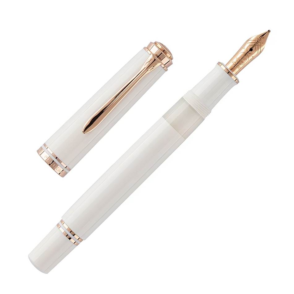 Pelikan Souveran M600 Fountain Pen - White & Rose Gold Special Edition
