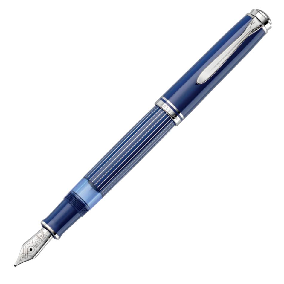 Pelikan Souveran M815 Metal Stripe Blue Fountain Pen