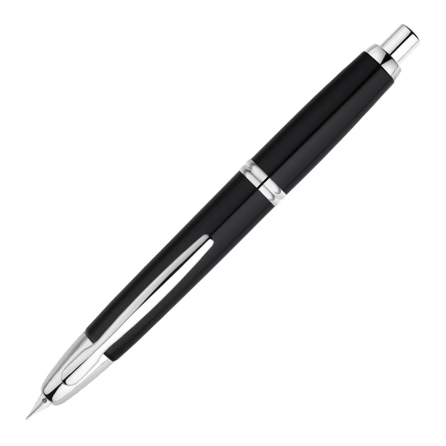 Pilot Capless Fountain Pen - Matte Black with Rhodium Trim