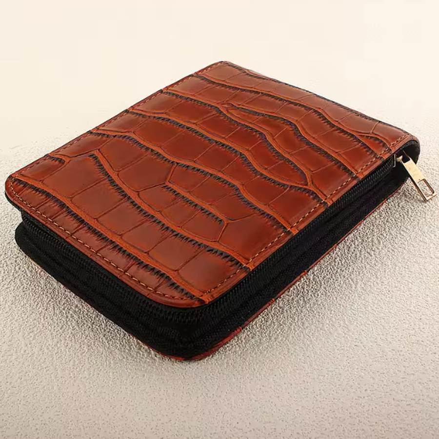 PU Leather 12 Pen Zip Case
