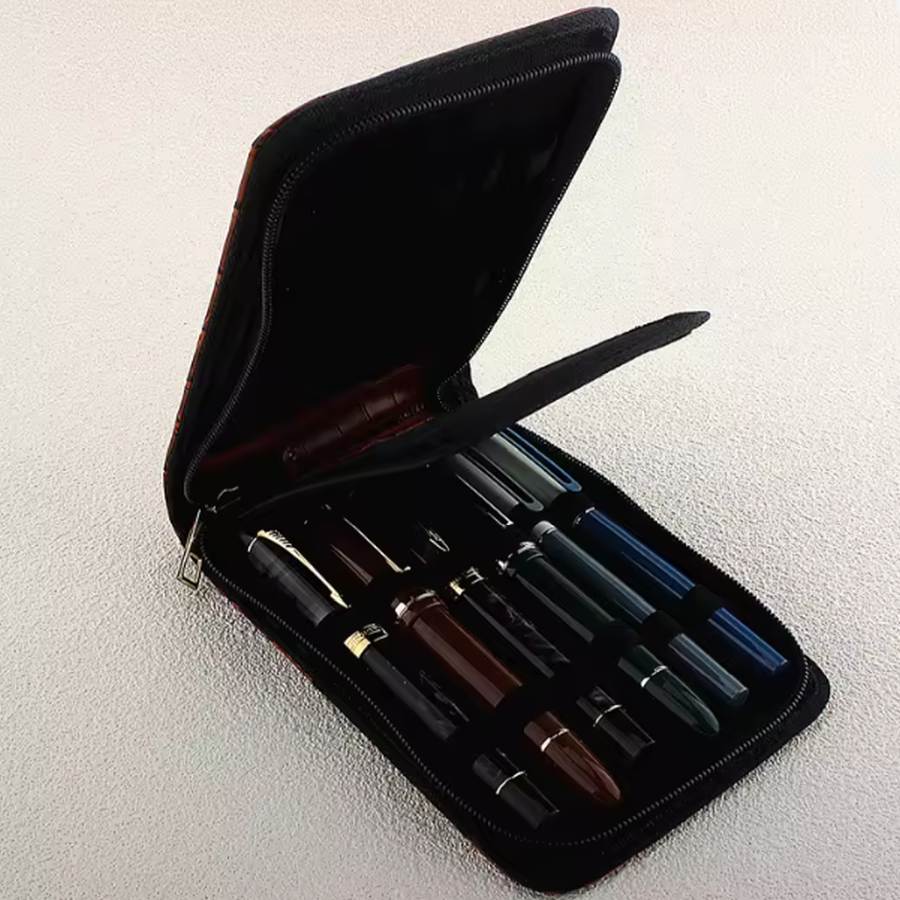 PU Leather 12 Pen Zip Case