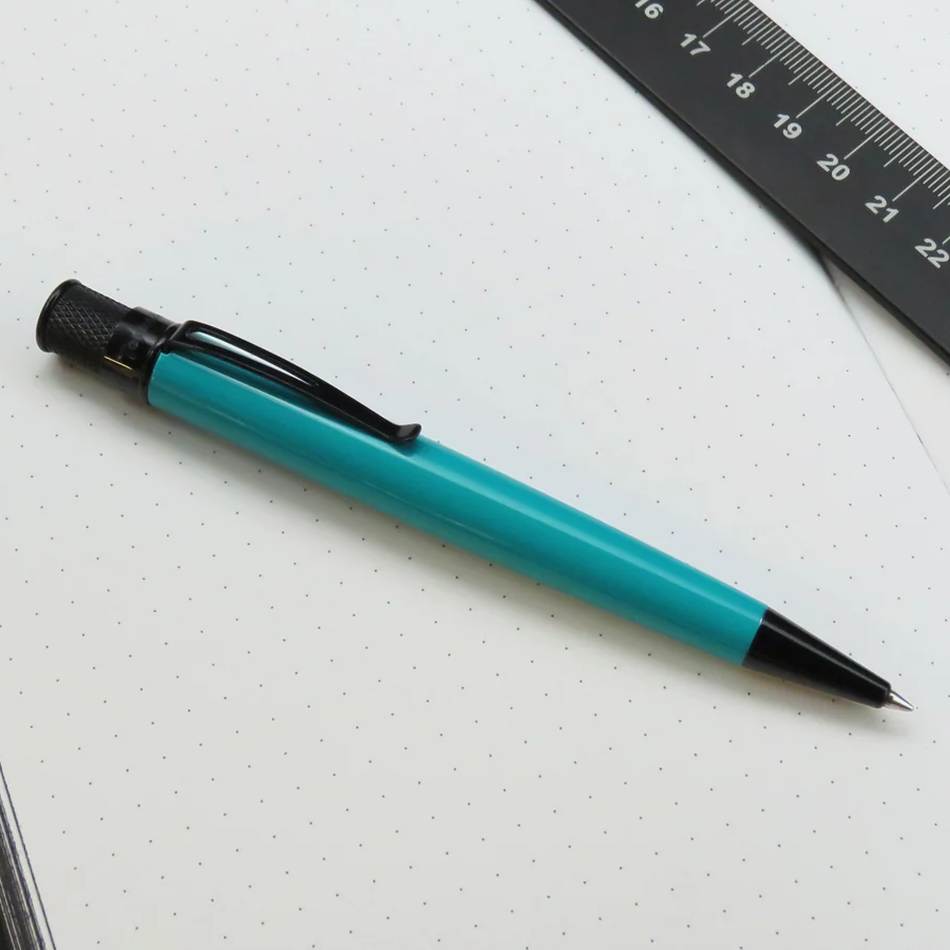 Retro 51 Tornado Deluxe Rollerball Pen - Deep Aqua Stealth