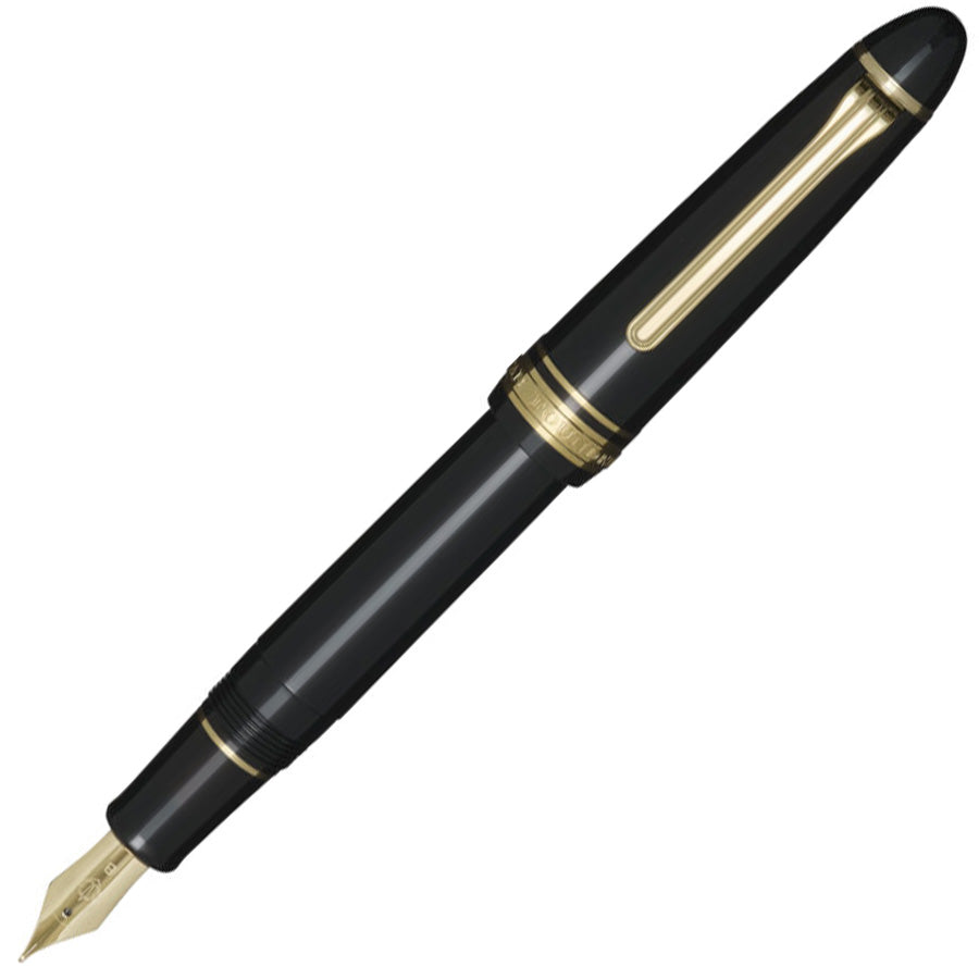 Sailor 1911 Casual L Basis Gold Trim Fountain Pen - Muted Black