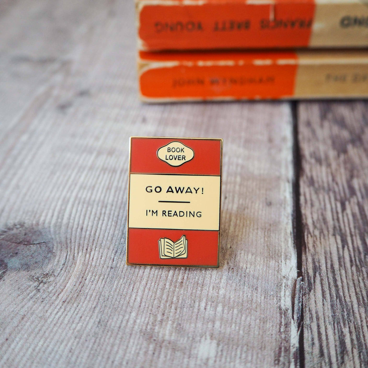 Literary Emporium 'Go Away I'm Reading' Book Lover Enamel Pin Badge