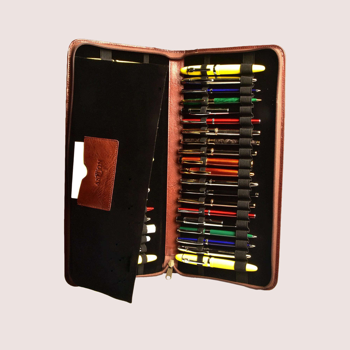 Aston Leather Collector's 40 Pen Case