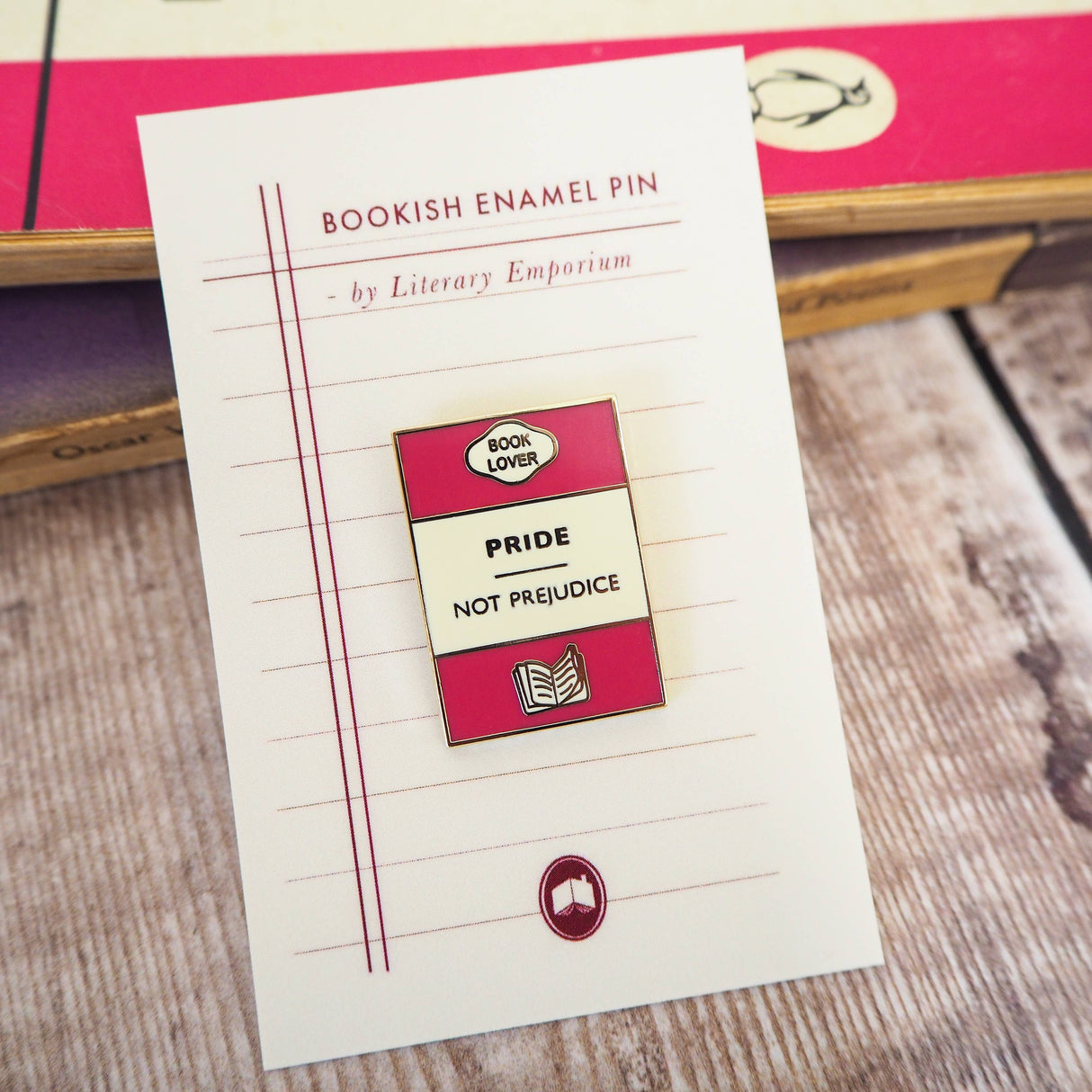 Literary Emporium 'Pride Not Prejudice' Book Lover Enamel Pin Badge