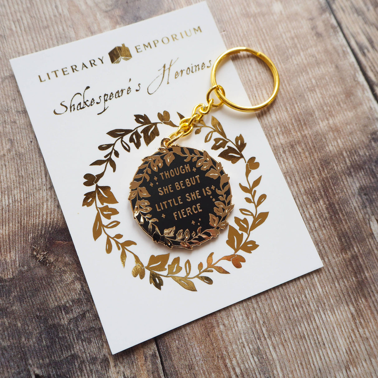 Literary Emporium - Little But Fierce Keyring - Shakespeare Keychain