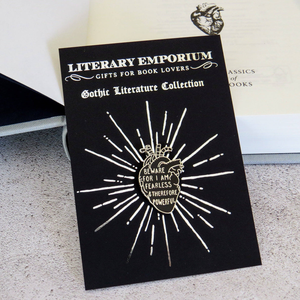 Literary Emporium Frankenstein Anatomical Heart Pin Badge - Gothic Collection