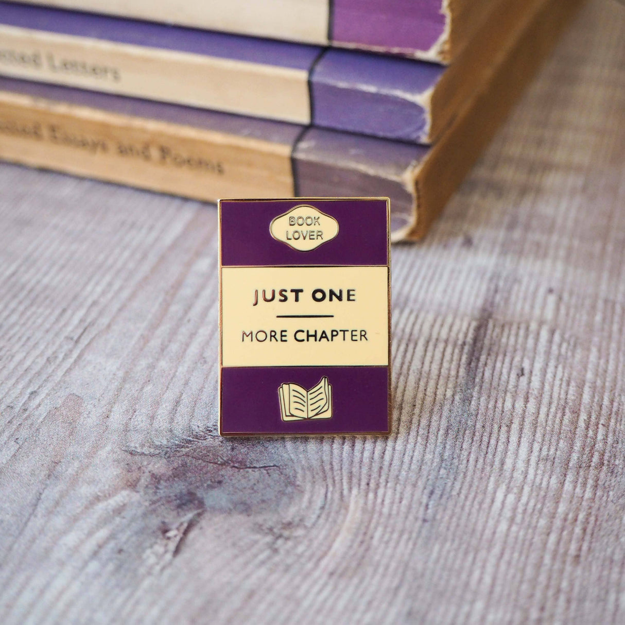 Literary Emporium 'Just One More Chapter' - Book Lover Enamel Pin Badge