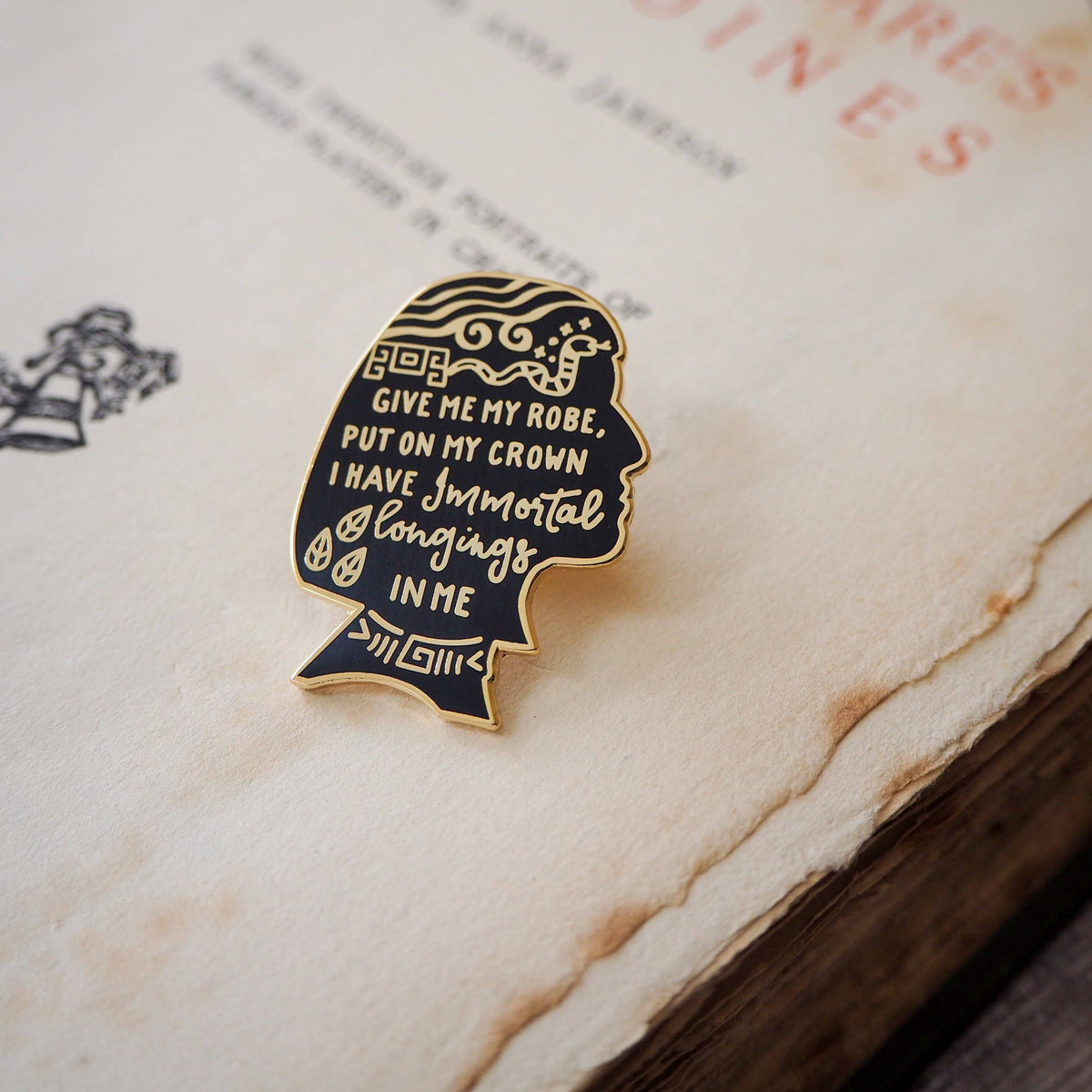 Literary Emporium Cleopatra Enamel Pin Badge Shakespeare's Heroines Collection