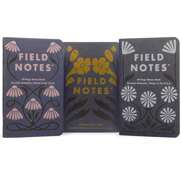 Field Notes Fall Flowers 3 Pack Notebooks