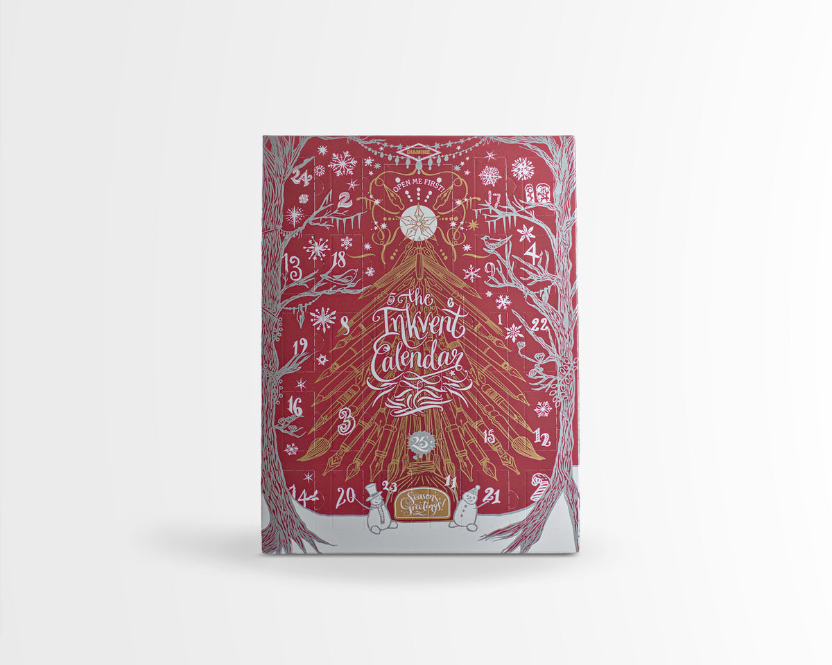 Diamine Inkvent Calendar 2026 Burgundy Edition