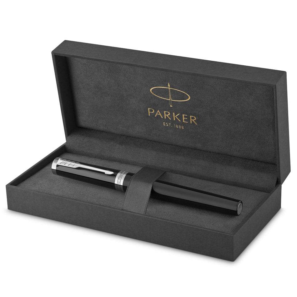 Parker Ingenuity Fountain Pen - Black with Chrome Trim