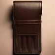 Aston Leather 4 Pen Case - Brown - Pure Pens