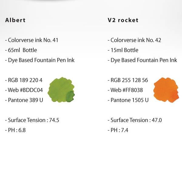 Colorverse Albert & V2 Rocket Ink (No. 41 & 42) - Pure Pens