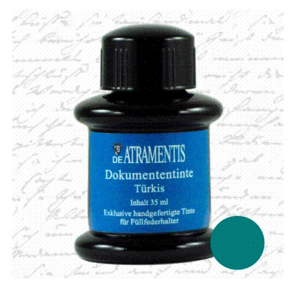 De Atramentis Document Ink - Turquoise - Pure Pens
