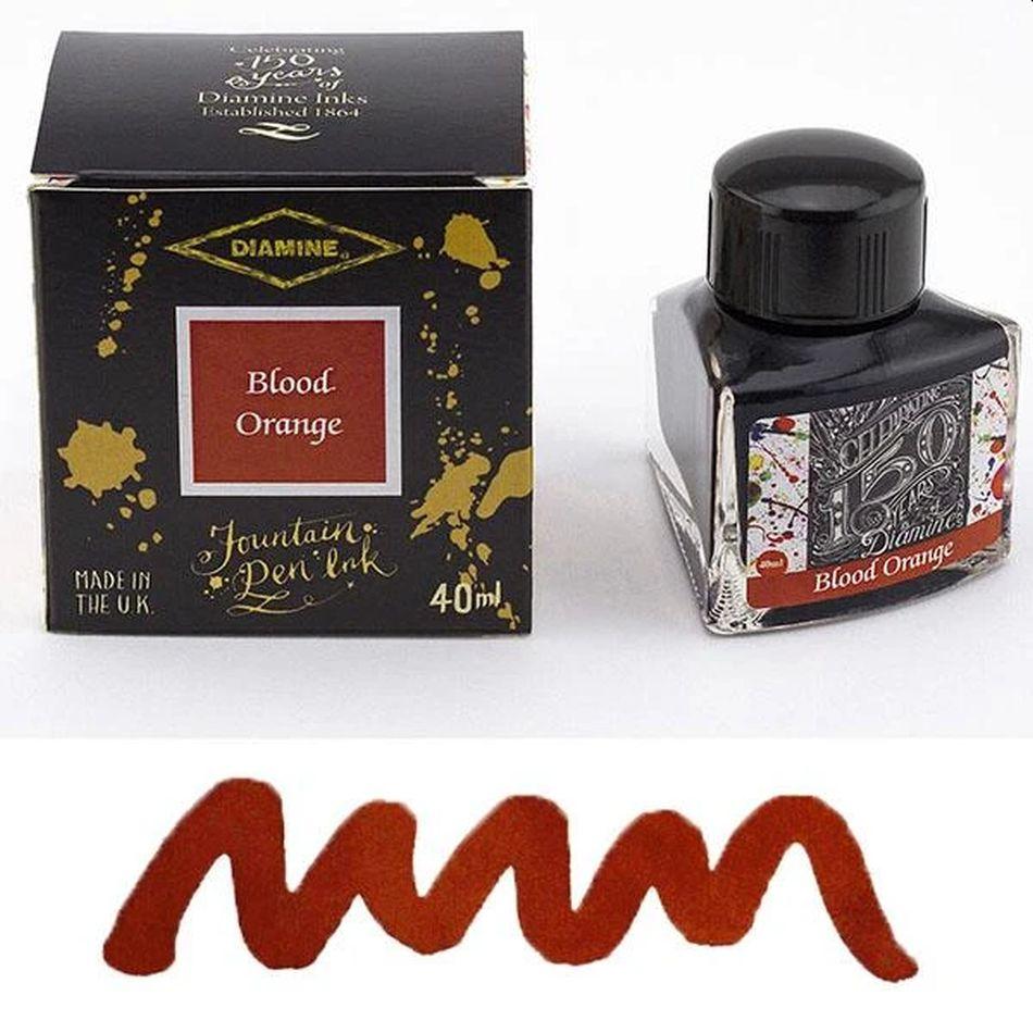 Diamine 150th Anniversary Ink - Blood Orange - Pure Pens