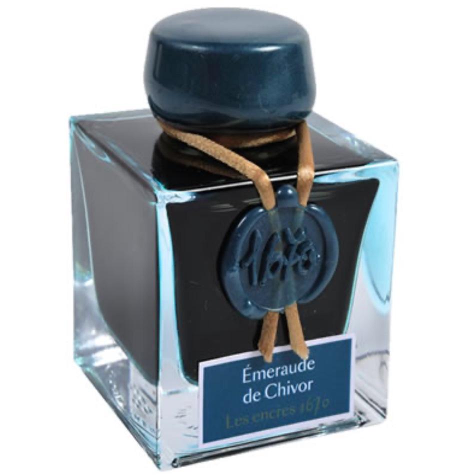 J. Herbin 1670 Fountain Pen Ink - 'Chivor Emerald' - Pure Pens