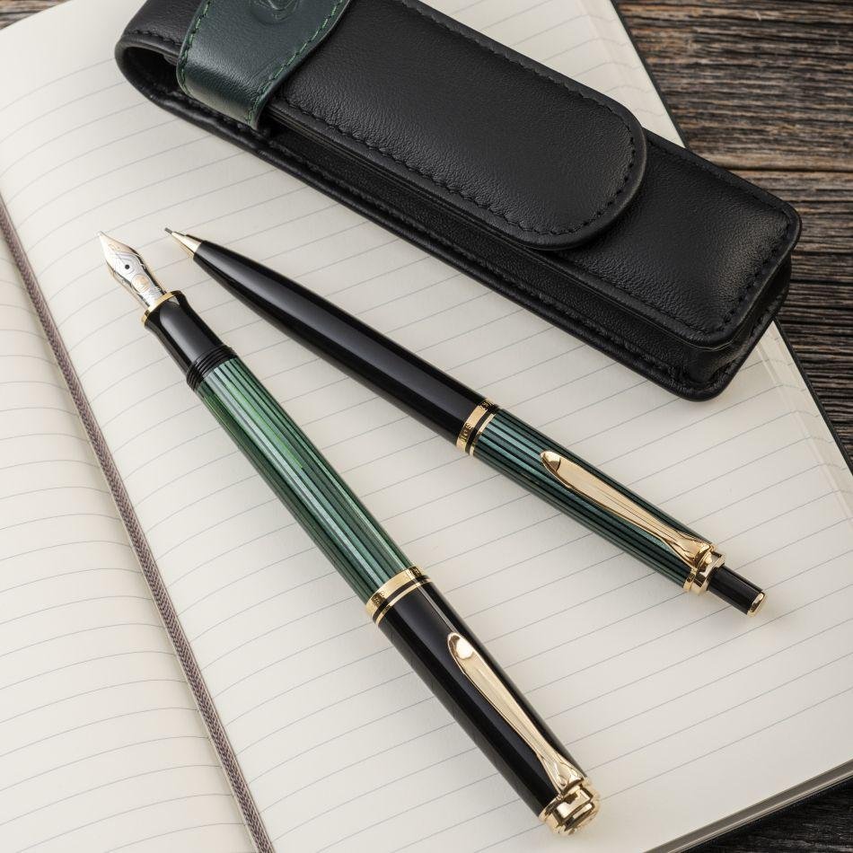 Pelikan Soft Nappa Leather Pen Case - 2 Pen - Pure Pens