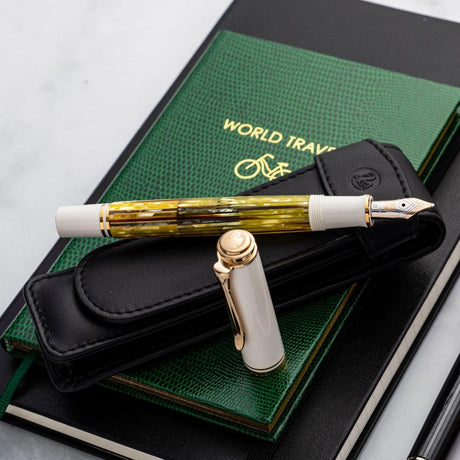 Pelikan Souveran M400 Fountain Pen - White & Tortoiseshell - Pure Pens