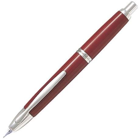 Pilot Capless Fountain Pen - Red with Rhodium Trim - Pure Pens